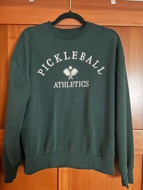 Pickleball Athletics Men's Crewneck Sweatshirt - Forest Green